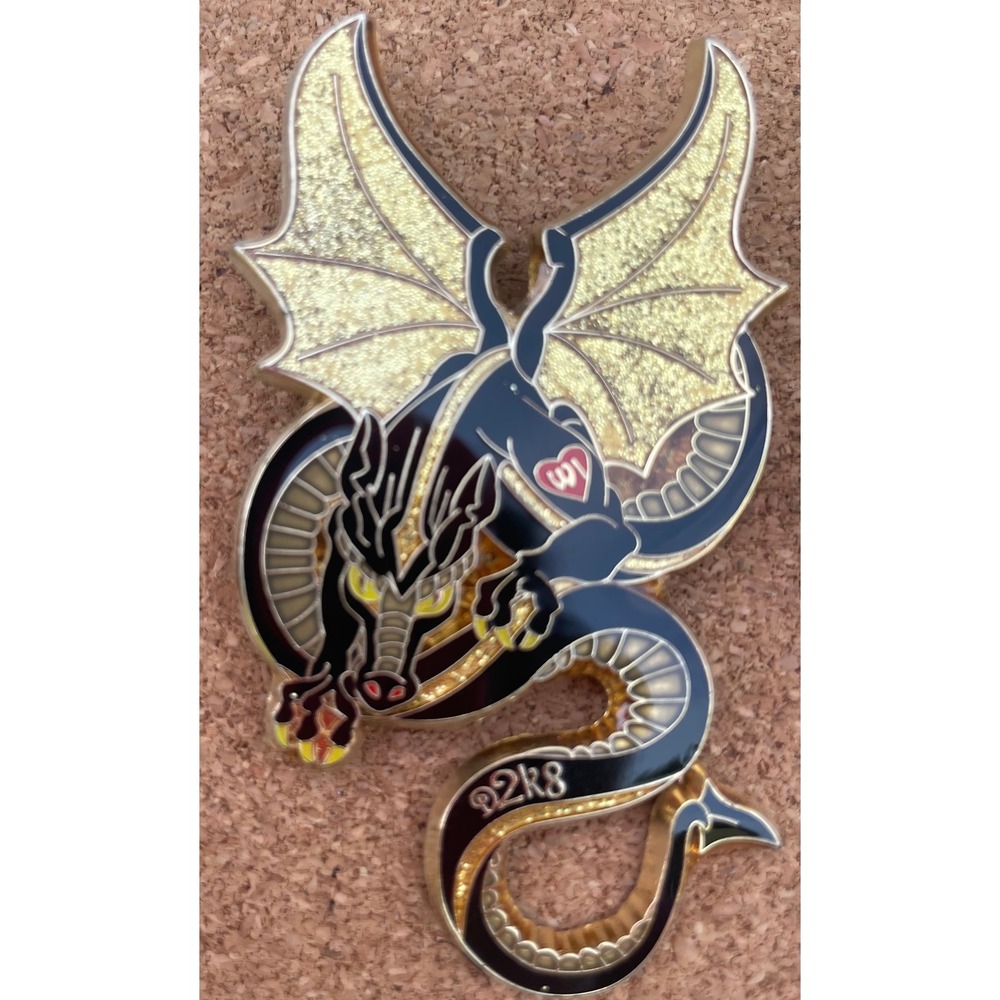 Destination Imagination Dragon Enamel Pin Set Multicolor Glitter 4 Piece View 4
